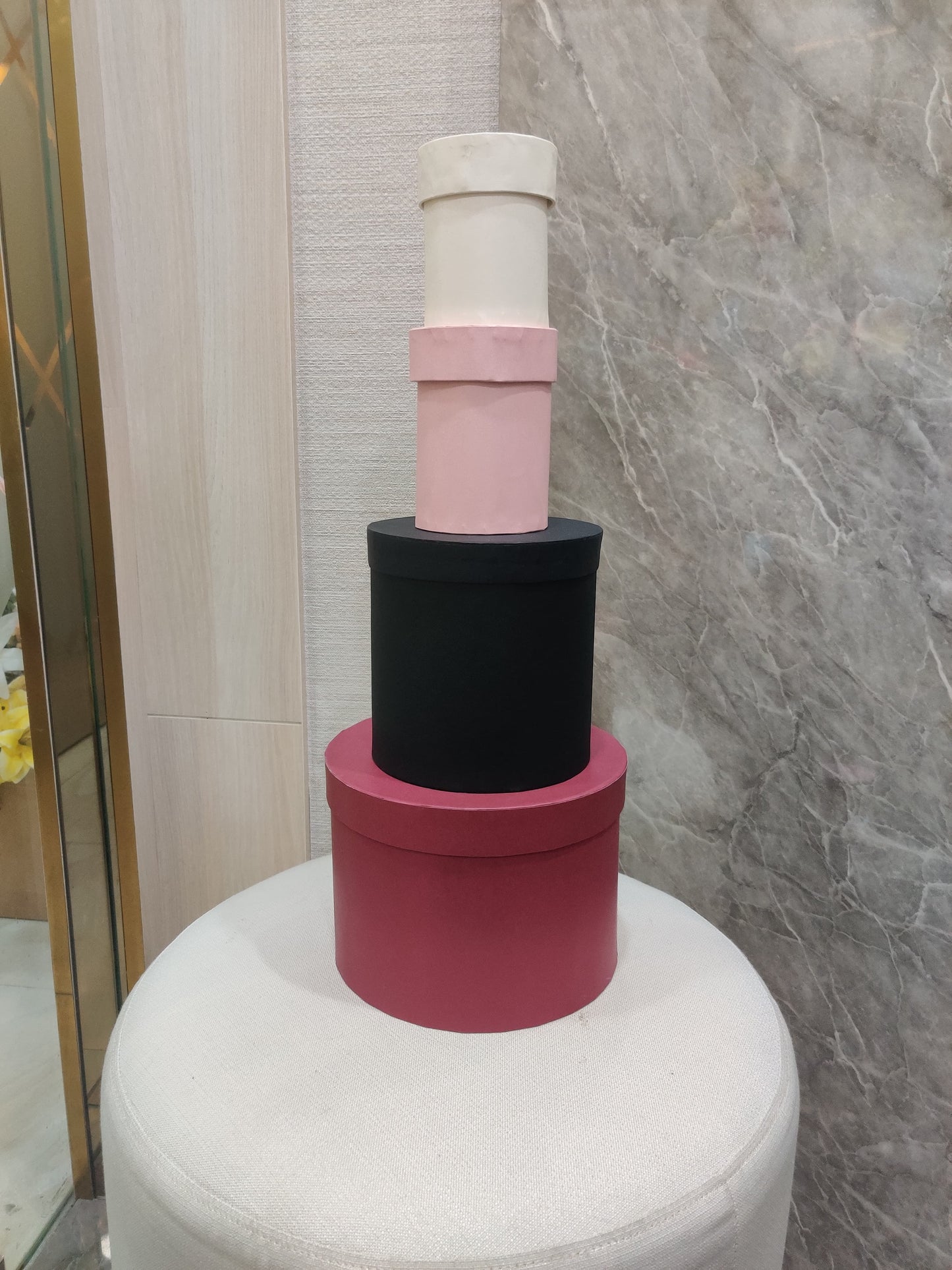 Box Bunga Bloombox Round Bulet