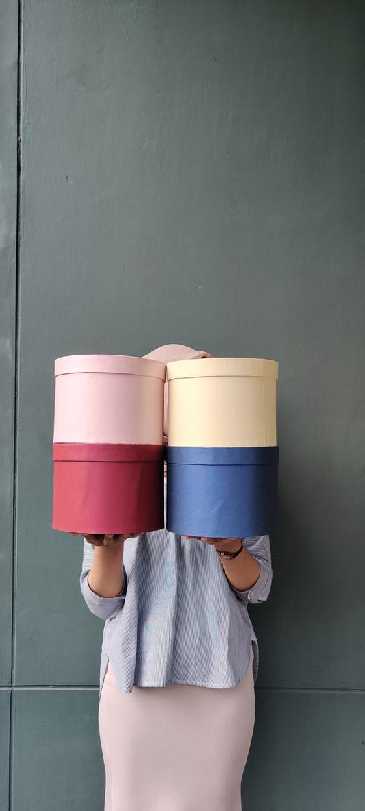 Box Bunga Bloombox Round Bulet